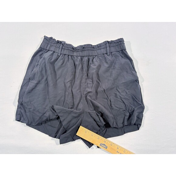 J.Crew Womens Black Viscose Pull On Paper Bag Waist Shorts Pockets Sz S - Picture 5 of 10